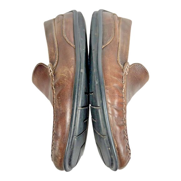 Ecco Size US 8/8.5 Classic 2.0 Loafer Shoes Brown Moc Toe Leather Slip-On - Picture 8 of 12